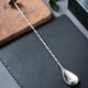 thumbnail image 4 of Cuchara mezcladora de acero inoxidable, paquete de 2 cucharas de barra con patrón en espiral para coctelera, tazas altas(Plata), 4 of 5