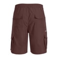 thumbnail image 6 of Nestiefly Mens Cargo Shorts Elastic Waist Drawstring Casual Work Outdoor Short Lightweight Summer Shorts with Multi Pocket Wine M, 6 of 6