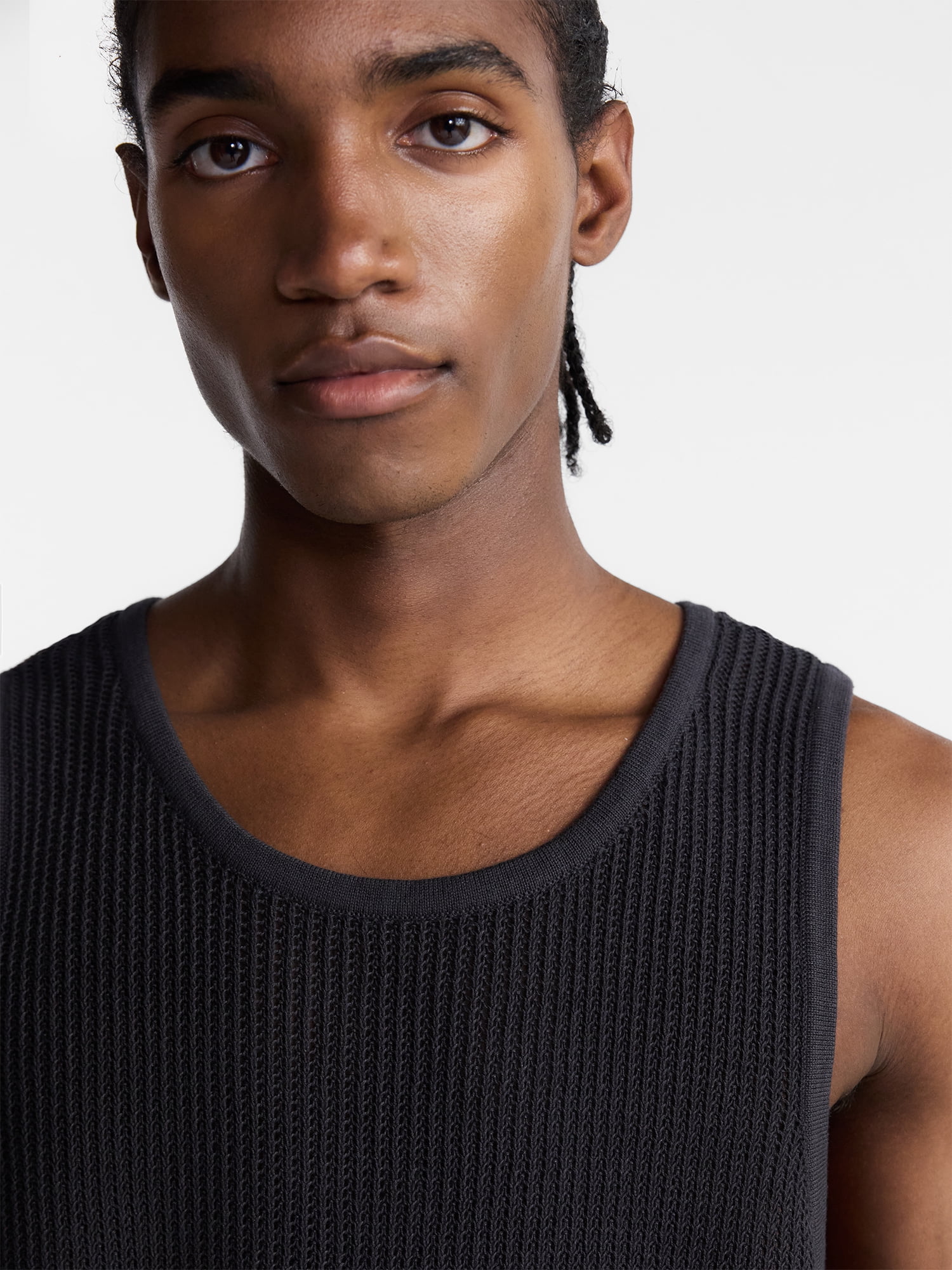 No Boundaries Mesh Stitch Sweater Tank Top, Men's and Big Men's XS-3XL