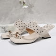thumbnail image 7 of Willtoo Women’s Kitten Heels Polka Dots Flip Flops Slip On Open Toe Low Heels, 7 of 7