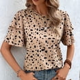 thumbnail image 2 of Camiseta de Cuello Redondo de Impresión de Verano de Manga Corta para las Mujeres, Top Casual para el Hogar Y el Uso Diario, 2 of 5