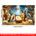 thumbnail image 5 of 1 PC, 2D Flat/ Flat art decorative banner decoration, small town Christmas design pattern, 70.87x43.31 inches (180x110cm), universal daily wall decoration, elegant daily front door decoration, party, 5 of 5