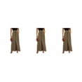 thumbnail image 3 of Qarigey Pantalones de pierna ancha de cintura alta para mujer de verano - Estilo delgado para una comodidad aireada Ventilar Lino verde 2XL 1 Type1 NO1, 3 of 6