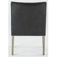 thumbnail image 3 of World Interiors Avery 18.5" Eco-Friendly Leather Accent Chair in Black, 3 of 6