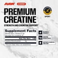 thumbnail image 2 of RAW Nutrition Essential Creatine Monohydrate Powder, 5g Per Serving, Unflavored, 50 Servings, 2 of 9