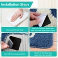 thumbnail image 5 of Bevtee 16Pcs Non Slip Rug Grippers, Reusable Carpet Tape, Rug Corner Stickers, for Wood, Tile, Hardwood Floors, Square, 4 "x4 ", Black, 5 of 6