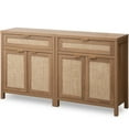 Surmoby Rattan Buffet Set of 2,Sideboards and Buffets with