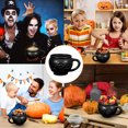 thumbnail image 3 of Taza de caldero de Hemoton, única taza de café de Halloween, regalo de brujas, taza de té de cerámica para el festival de banquetes de Halloween (negro), 3 of 7