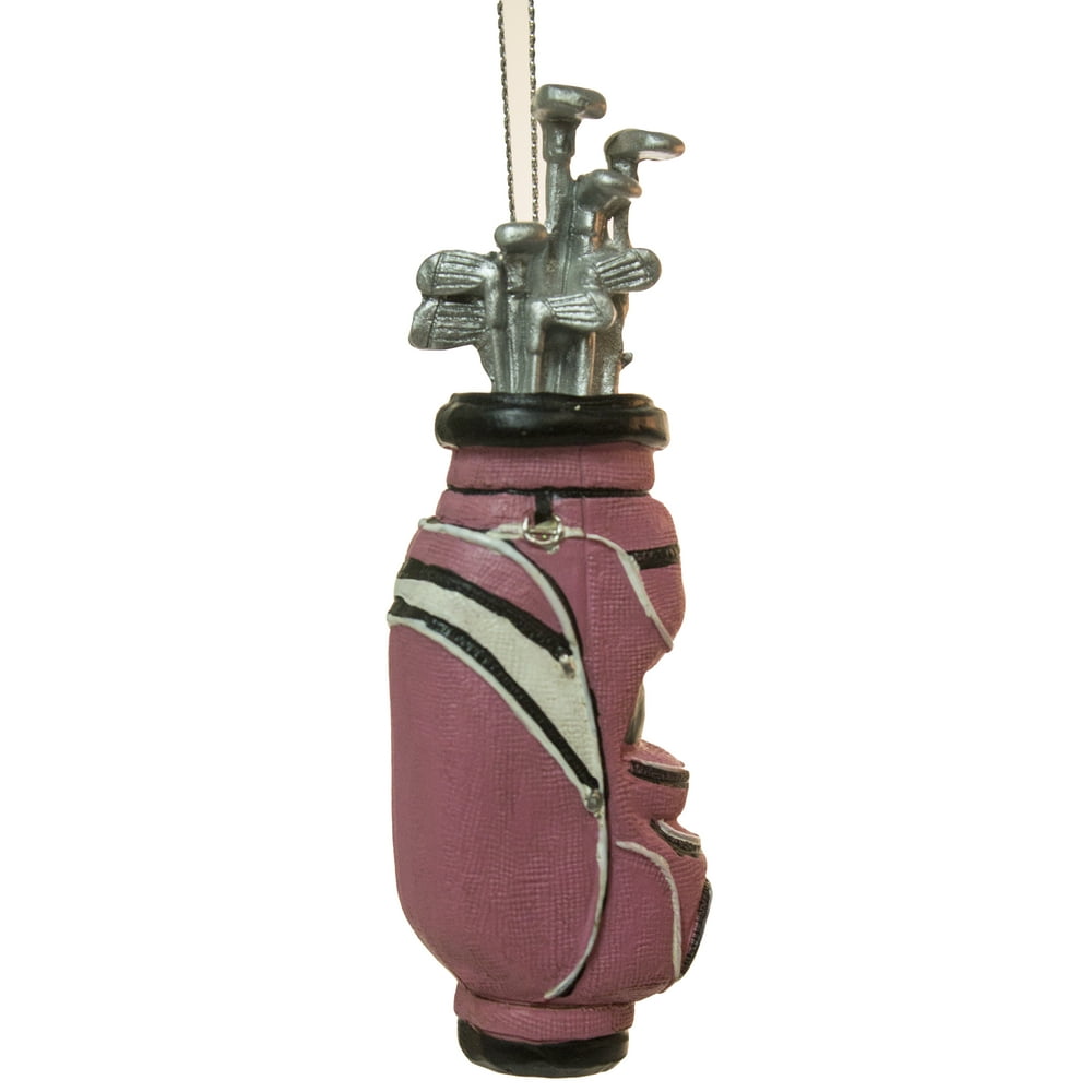 Christmas Decoration Golfer Golf Bag Christmas Tree Ornament (Pink)