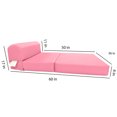 thumbnail image 2 of Pink Sleeper Chair Folding Foam Beds, Portable Studio Sofa Guest Bed, 6 x 36 x 70, 2 of 6