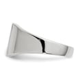thumbnail image 3 of 14K White Gold Ring Band Signet 9.5x9.0mm Open Back, Size 6, 3 of 4