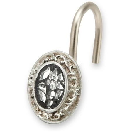 Elegant Home Fashions Eileen Silver Mosaic Hooks
