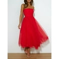 thumbnail image 2 of GXFC Women Wedding Dresses Strapless Tulle Midi Cocktail Dress for Guest, 2 of 9