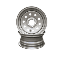 Taskmaster 2-Pack Vesper Steel Trailer Wheels Rims 13x4.5 5x4.5 Silver Mod