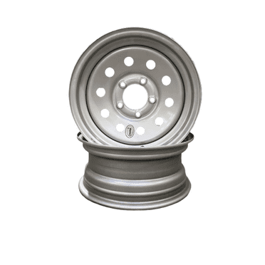 Taskmaster 2-Pack Vesper Steel Trailer Wheels Rims 13x4.5 5x4.5 Silver Mod