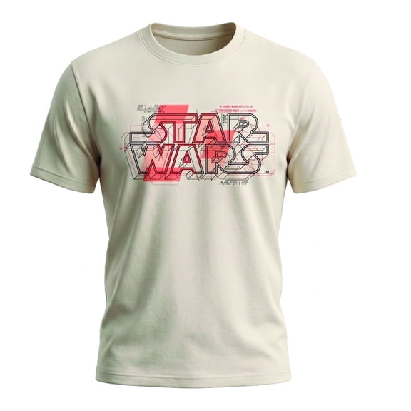 Playera de Star Wars para Caballero, con Estampados de la Nave Halcón Milenario Blanco Talla M