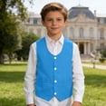 thumbnail image 2 of Gilet Élégant Formel pour Garçons Enfants Ados, Performance de Discours, Veste de Fête, Complet, 2 of 6