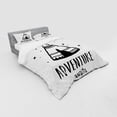 thumbnail image 2 of Ambesonne Saying Bedding Set 4 Pcs, Stars Tent Doodle and Words, Queen, White and Black, 2 of 2