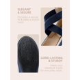 thumbnail image 4 of DREAM PAIRS Flats de Tiras para Mujer en Azul Marino Talla 9, 4 of 8