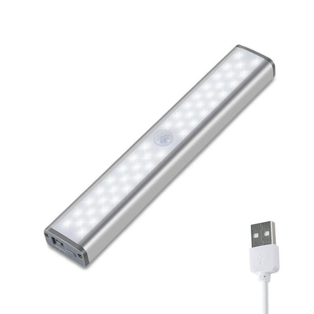 Debajo de las luces del gabinete Barra LED 680lm Motion Sensor Sensor Lámparas USB Tubo Cuerpo Humano Inducción 180 ° Dormitorio Noche Iluminación Hotel Blanco Luz 46led Methold HA011863-02B