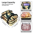 thumbnail image 3 of Whale Dual Compartment Insulated Lunch Bag with Large Capacity - 7.1x11.4x16.1 Inches - Handheld Refrigerated Meal Bag, 3 of 6