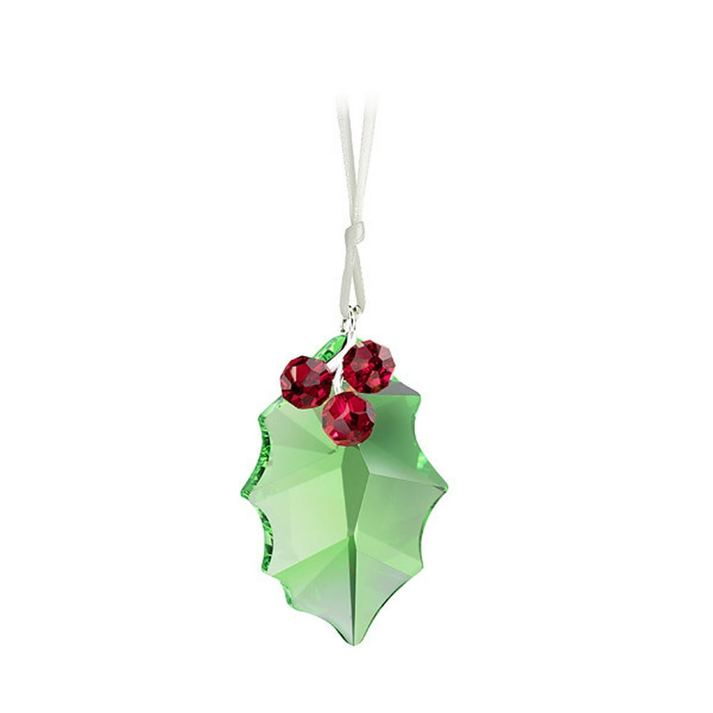 Swarovski Crystal Christmas Figurine Ornament HOLLY LEAF ORNAMENT 5103222