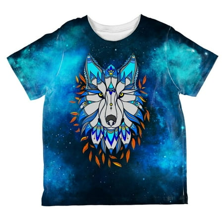 

Totem Wolf is my Spirit Animal All Over Toddler T Shirt Multi 4T