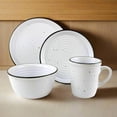 thumbnail image 2 of Bistro Black Rim Stoneware 16 Piece Dinnerware Set, Service For 4, 2 of 2