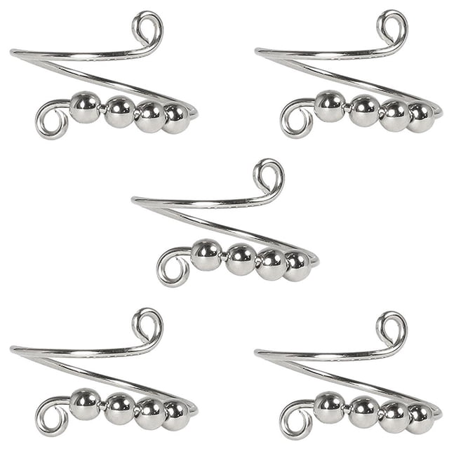 Anillo De Dedo Abierto, Cuentas En Espiral De Bobina Única Que Giran Libremente, Herramientas De Descompresión Para Tejer, Bucles De Ganchillo Para Tejer Vogacara AP007019-05