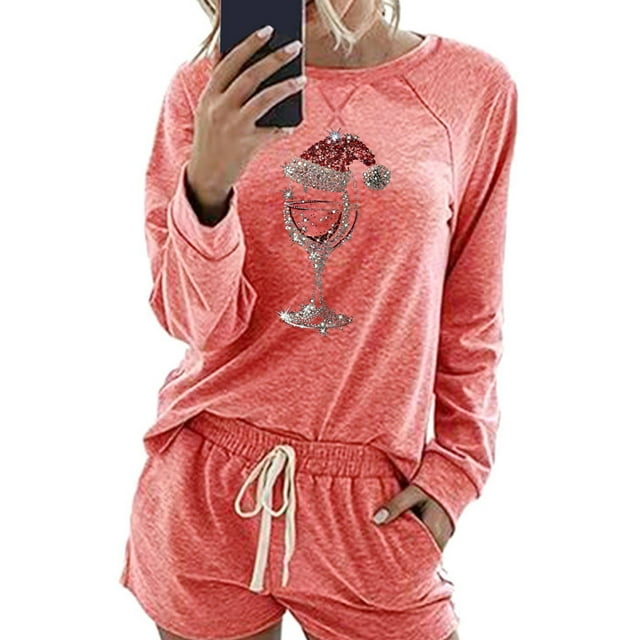 Women's Christmas Long-Sleeved Short Casual Home Set