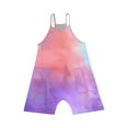 thumbnail image 5 of Zpanxa Girls Shorts Polyester Spandex Print Pattern Sleeveless Overalls with Pockets 5-6 Years, 5 of 5