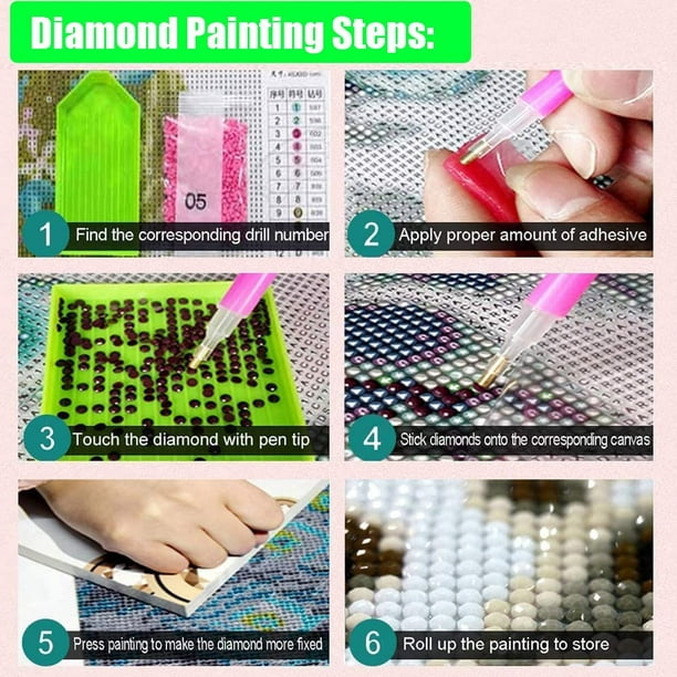 YEESAM ART Peinture de Diamant 5D, Lilo & Stitch Disney DIY Diamant  Painting Diamond Painting Complet Broderie par Numéros