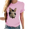 thumbnail image 7 of Yuwull Summer Tops Going Out Tops Women'S Lover Printed T-Shirt Round Neck Short Sleeved Summer Tops For Women On ClearanceXXL(2XL), 7 of 7