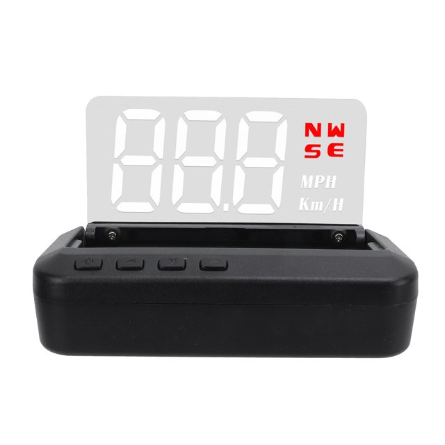 Pantalla HUD para automóvil, odómetro GPS digital con pantalla HUD para automóvil de 3 pulgadas con recordatorio de conducción por fatiga y alarma por exceso de velocidad