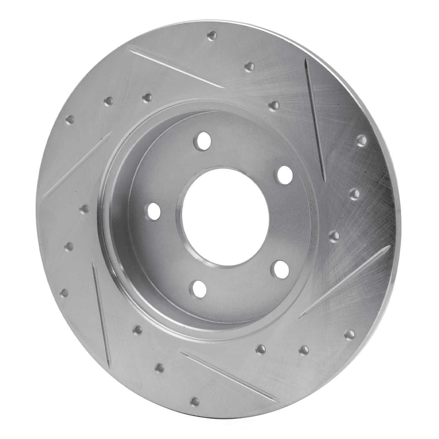 Dynamic Friction Company 631-52010L DFC Brake Rotor - Drilled And Slotted - Silver