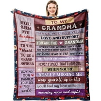 Grandma Gifts Throw Blanket 60"X50" - Mothers Day Birthday Gifts for Grandma - Gigi Gifts for Grandma - Nana Gifts from Grandkids - Best Grandma Gifts for Grandma from Granddaughter Grandchildren