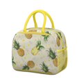 thumbnail image 1 of Modern Lemon Print Lunch Bag – Fresh Yellow Fruit Pattern Portable Insulated Cooler Tote for School, 1 of 2