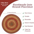 thumbnail image 4 of Homespice - Cider Barn Round Placemats of Jute, Perfect Set of Round Woven Placemats to Use as Dining Placemats - Reversible, Easy Clean, Absorbs Spills - Premium Round Placemats Set of 2, 15 Inches, 4 of 7
