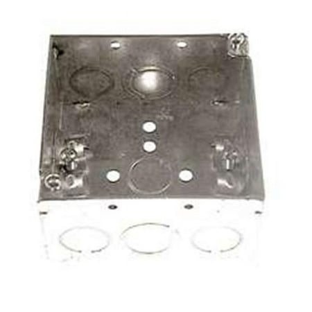 Raco 30.30 cu in Square Steel 2 gang Electrical Box Gray
