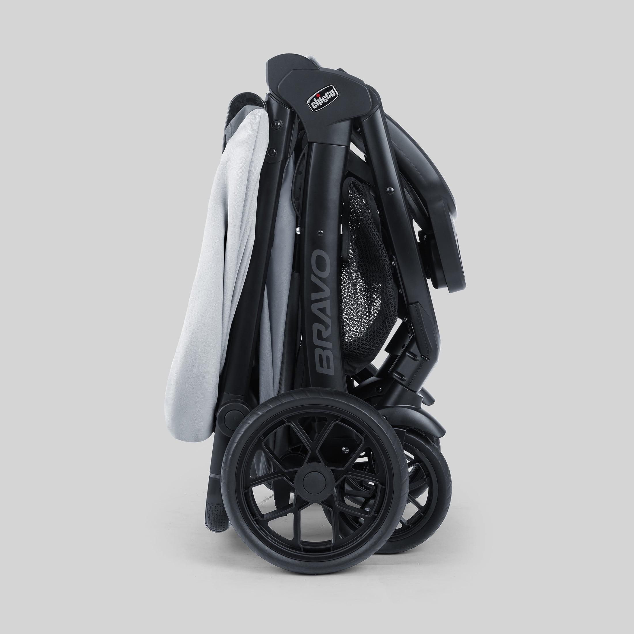Chicco Bravo® LE ClearTex® Trio Travel System Stroller with KeyFit Max ClearTex® Infant Car Seat  - Atlas (Grey), New