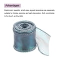 thumbnail image 3 of Uxcell 1 1/2" Wide Sparkly Sheer Wired Organza Ribbon Pastel Chiffon Ribbons 3 Yard Green, 3 of 7