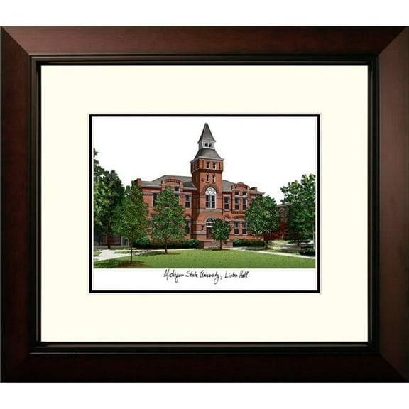Campus Images MI988LR Michigan State University Linton Hall Legacy Alumnus Satin Framed Lithograph