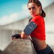 thumbnail image 4 of Hukapapa Bolso deportivo de lona para hombres y mujeres fitness running manga del brazo bolso de muñeca monederoazul, 4 of 5