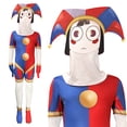 thumbnail image 2 of Disfraz de Pomni de Anime The Amazing Digital Circus para adultos y niños, uniforme de Halloween, mono y sombrero, 2 piezas, 2 of 5