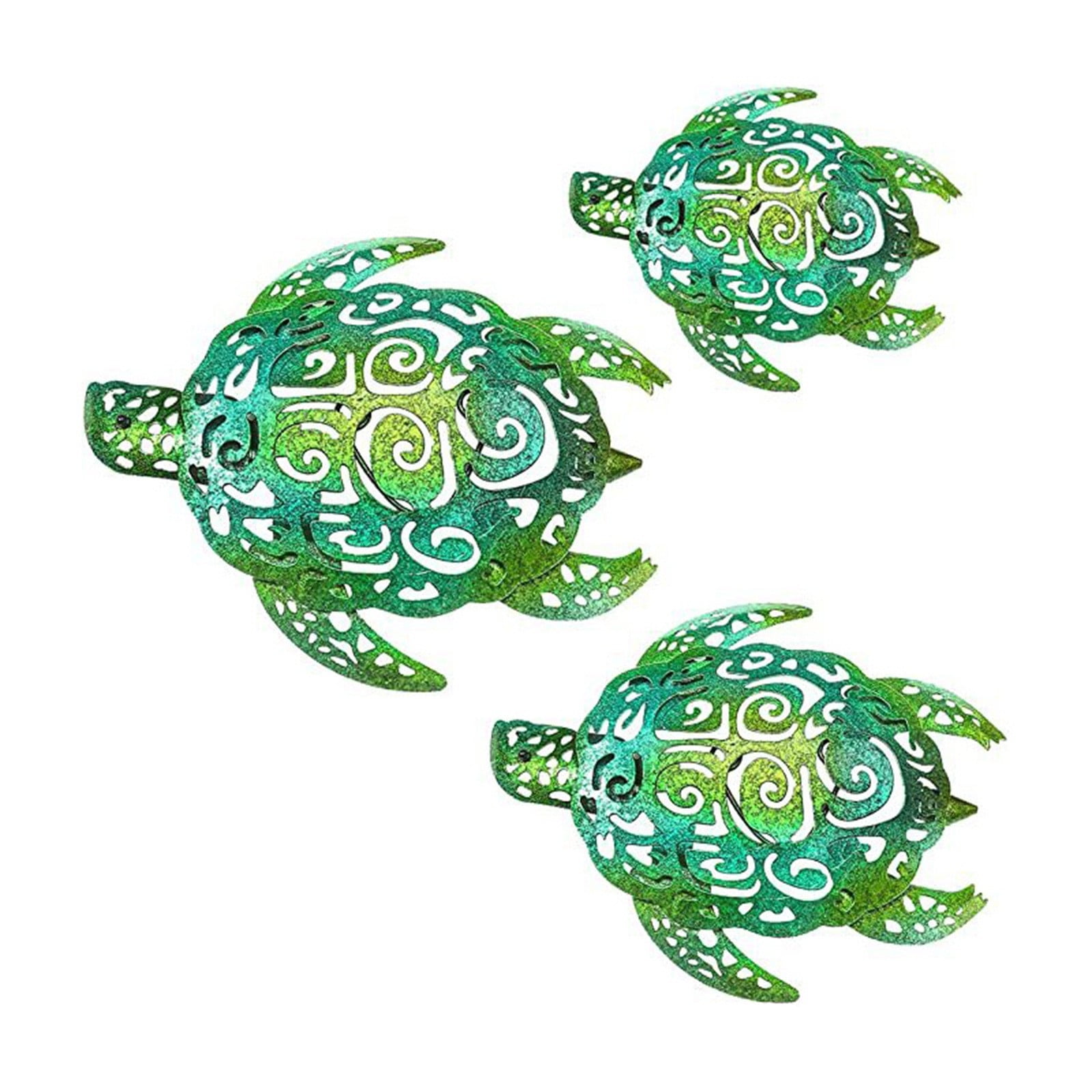 3 Sizes Metal Sea Turtle Wall Decor Farmhouse Ocean Turtle Hanging