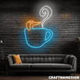 thumbnail image 2 of Craftnamesign Dachshund Coffee Neon Sign, Coffee Wall Art, Coffee Bar Wall Decor, 2 of 5