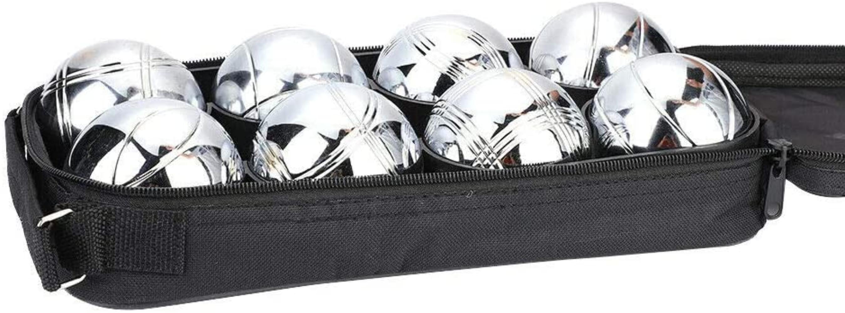 8 FRENCH BALL STAINLESS STEEL BOULES SET PETANQUE OUTDOOR CARRY CASE GARDEN GAME 