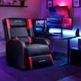 thumbnail image 6 of GTRACING Gaming Recliner Chair Bluetooth Speakers Footrest Racing Style Single Living Room Sofa PU Leather Home Theater Seating Massage Lumbar Support, Red, 6 of 7