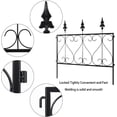 thumbnail image 5 of Oumilen Outdoor Decorative Garden Fence 24in x 24in Black Coated Metal, Set of 5, 5 of 7