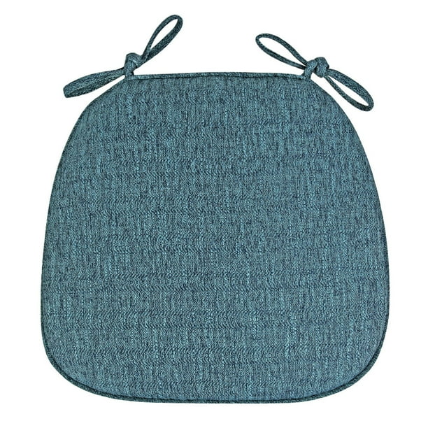Bewildely Cojines para sillas para sillas de comedor, antideslizantes, fáciles de limpiar, cómodos y elegantes Decoración del hogar azul brumoso